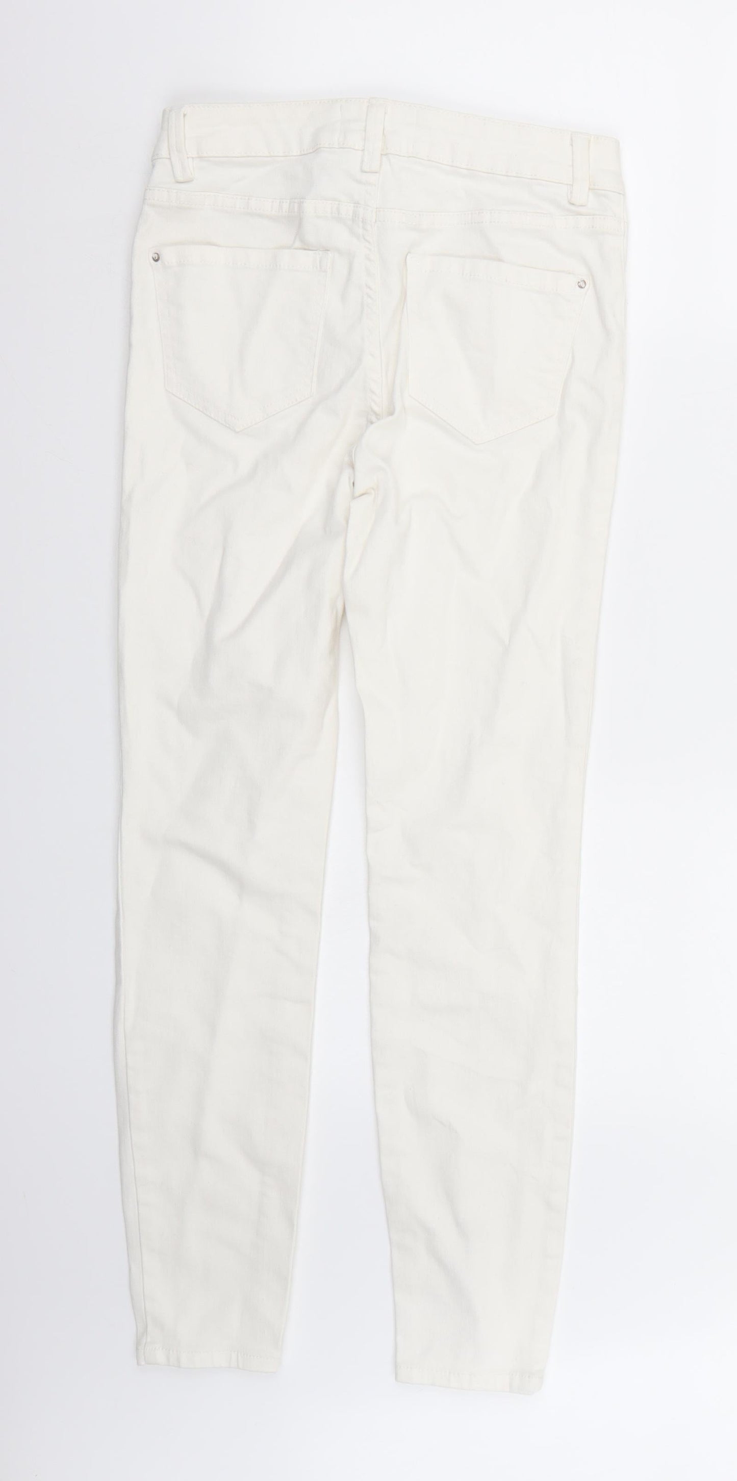 Womens UK Size 10 Newlook Regular Fit Skinny White Jeans