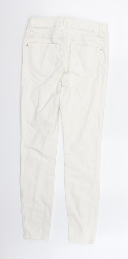 Womens UK Size 10 Newlook Regular Fit Skinny White Jeans