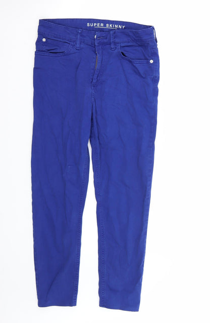 Womens UK Size 8 Marks and Spencer Regular Fit Straight Blue Jeans