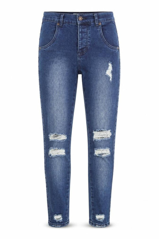 ILLUSIVE LONDON Womens Blue  Denim Mom Jeans Size XS