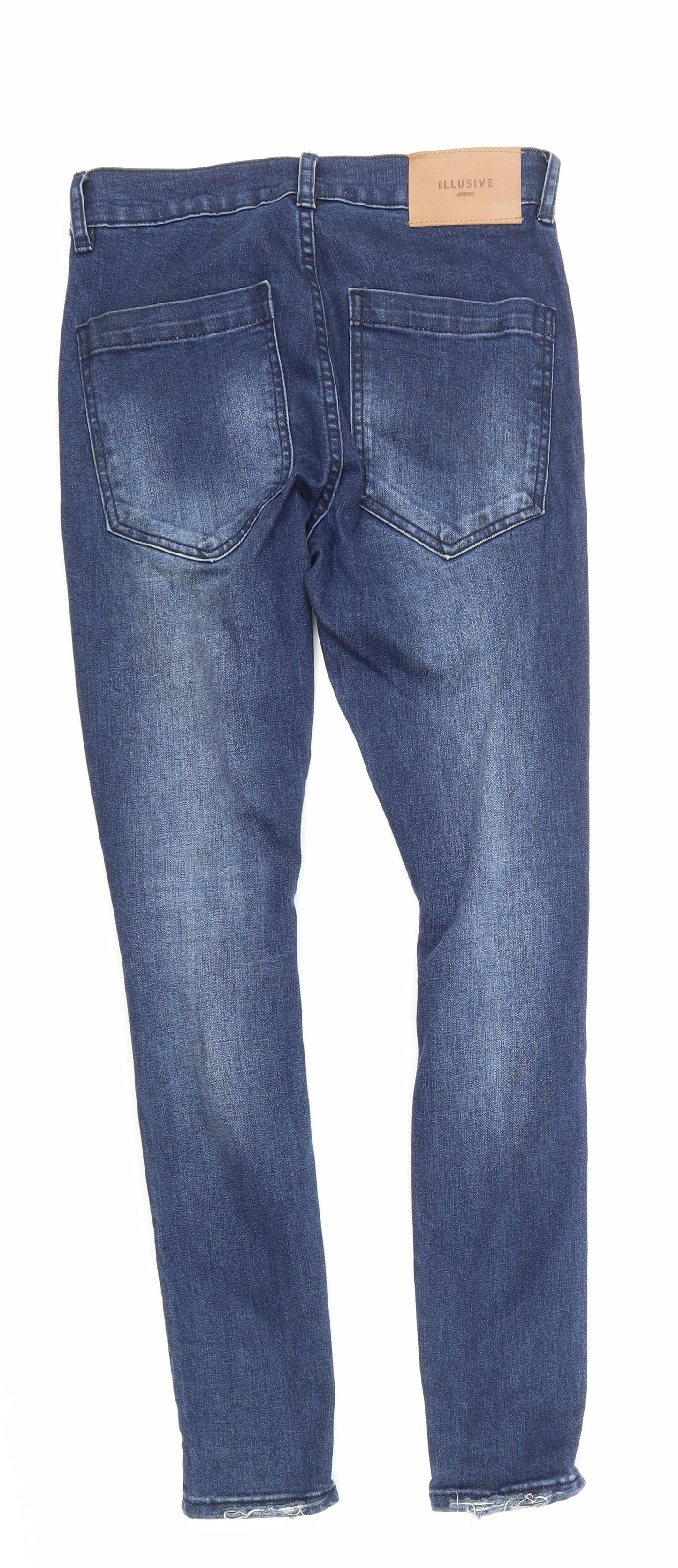 ILLUSIVE LONDON Womens Blue  Denim Mom Jeans Size XS