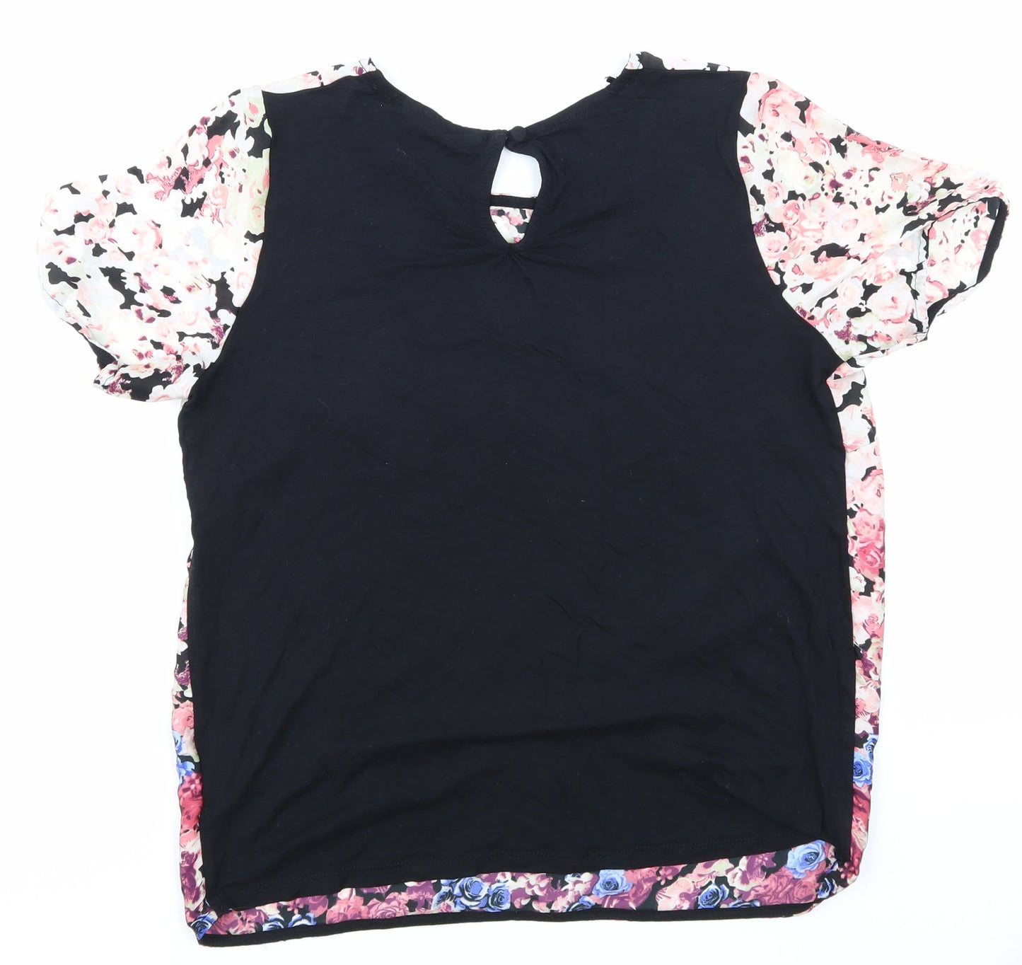 TU Womens Pink Floral  Basic Blouse Size 10