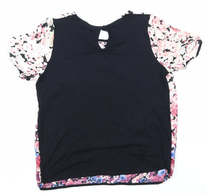 TU Womens Pink Floral  Basic Blouse Size 10