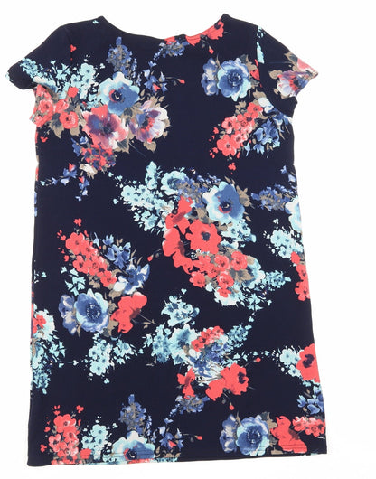 Boohoo Womens Blue Floral  Pencil Dress  Size 10