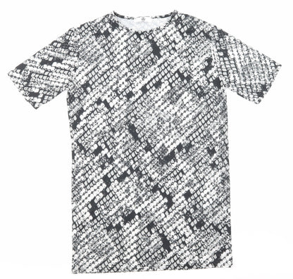 Missguided Womens Black Animal Print  Slip Dress  Size 6