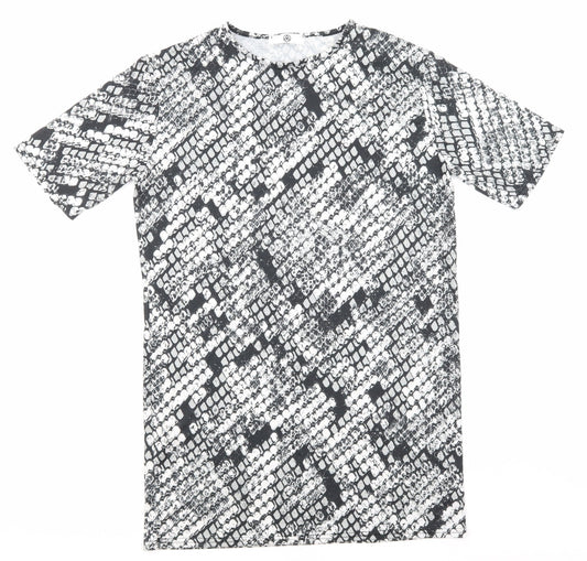 Missguided Womens Black Animal Print  Slip Dress  Size 6