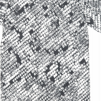 Missguided Womens Black Animal Print  Slip Dress  Size 6