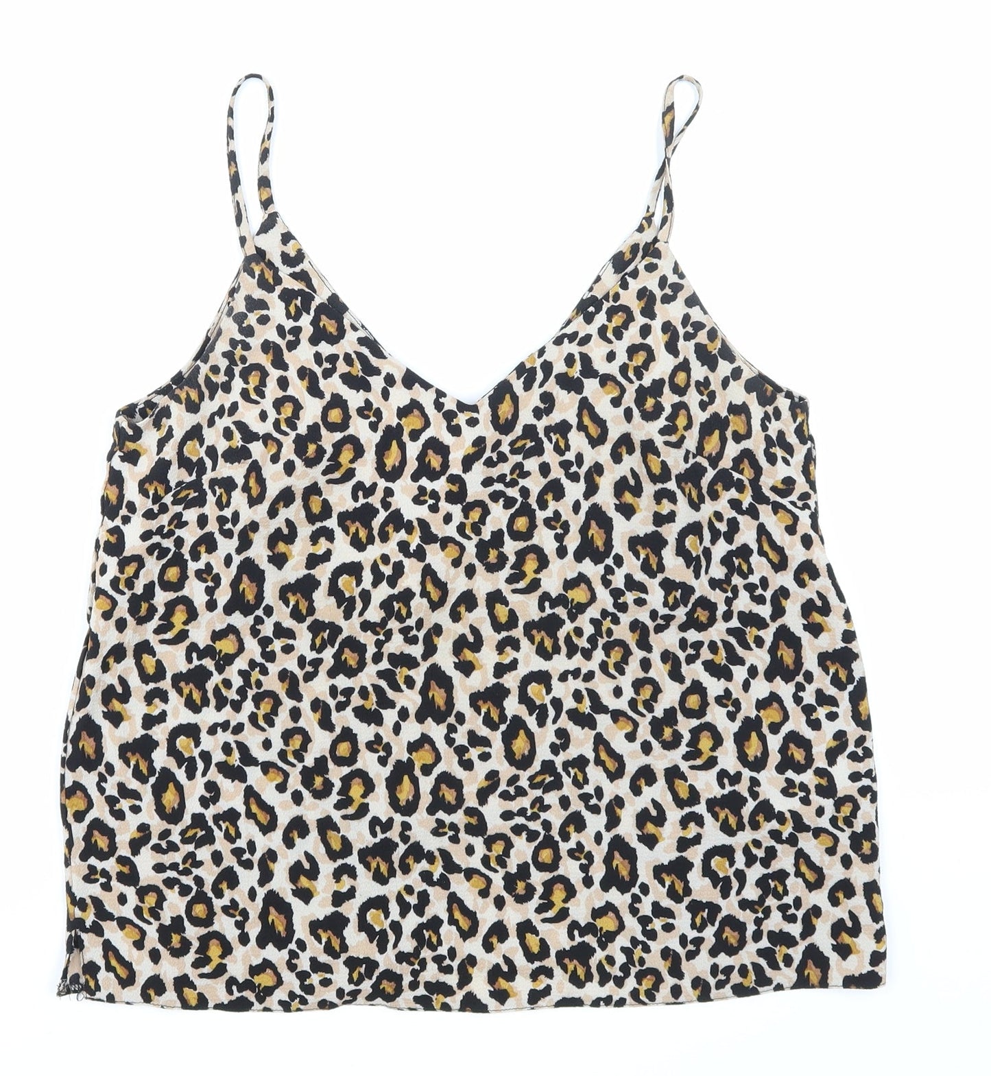 NewLook Womens Brown Animal Print  Basic Blouse Size 10