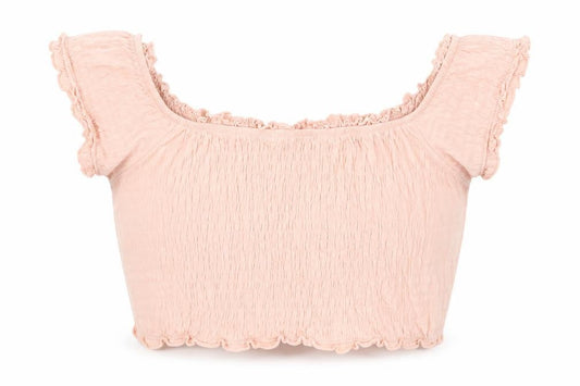 Womens UK Size 16 NewLook Pink Cropped T-Shirt