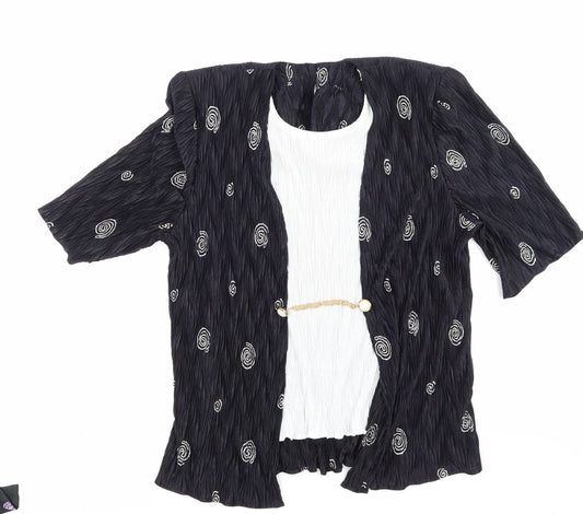 Womens UK Size 14 NEXT Black Basic Blouse