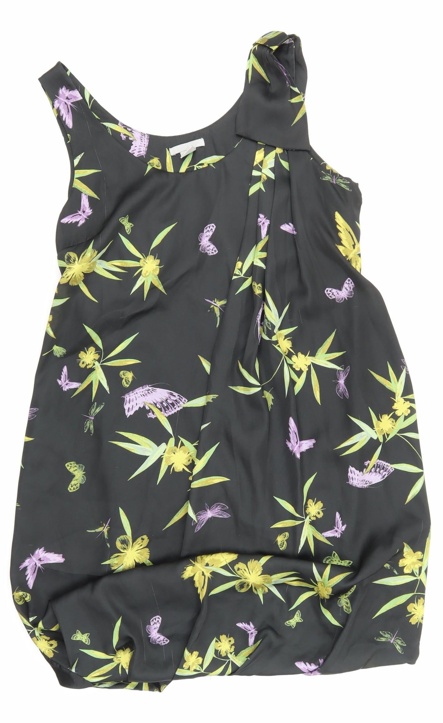H&M Womens Black Floral  Shift  Size 8