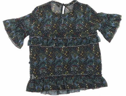 Womens UK Size 8 Riverisland Black Basic Blouse