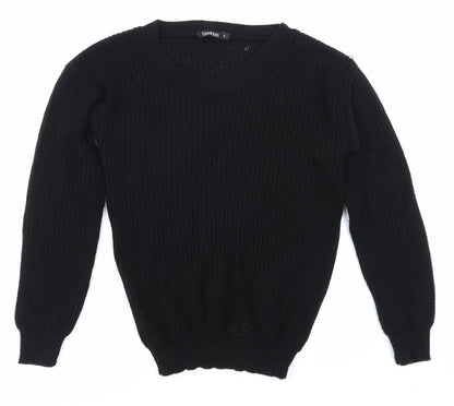 Boohoo Womens Black   Pullover Jumper Size S