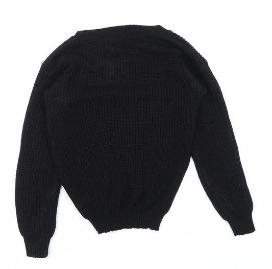 Boohoo Womens Black   Pullover Jumper Size S
