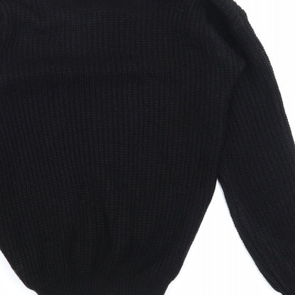 Boohoo Womens Black   Pullover Jumper Size S