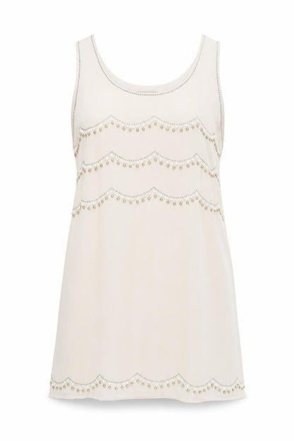 H&M Womens Beige Houndstooth  Skater Dress  Size 12