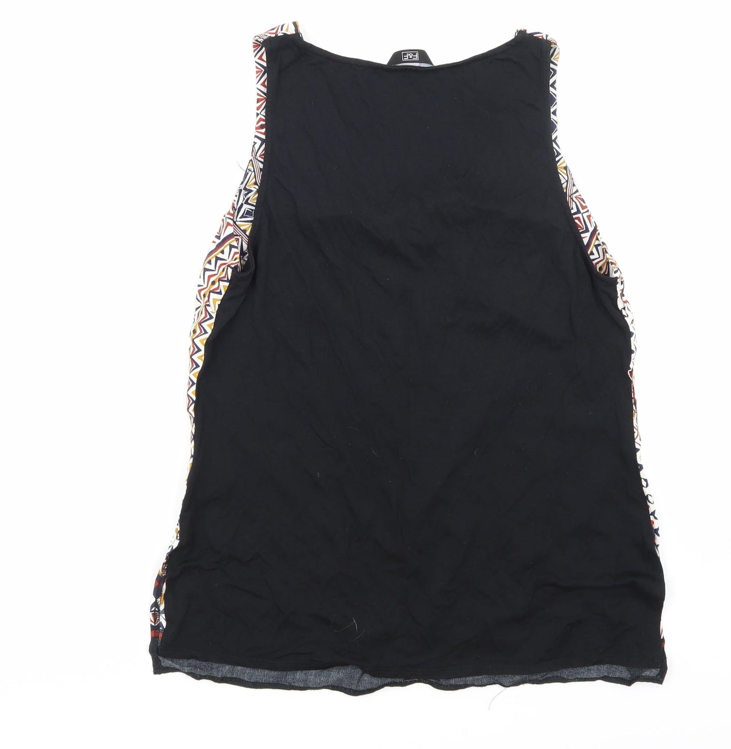 F&F Womens Black Argyle/Diamond  Basic Blouse Size 10