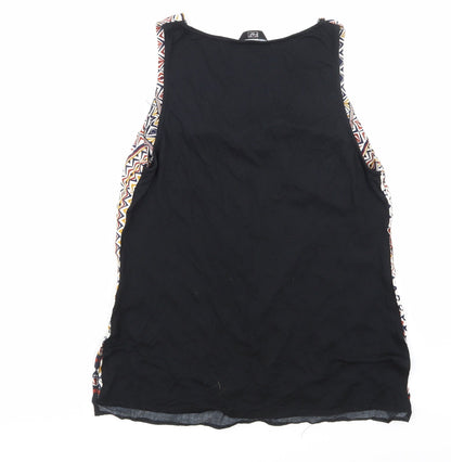 F&F Womens Black Argyle/Diamond  Basic Blouse Size 10