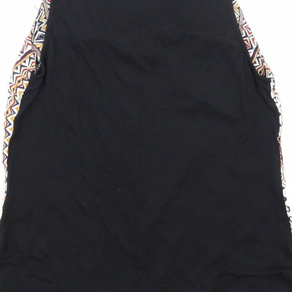 F&F Womens Black Argyle/Diamond  Basic Blouse Size 10