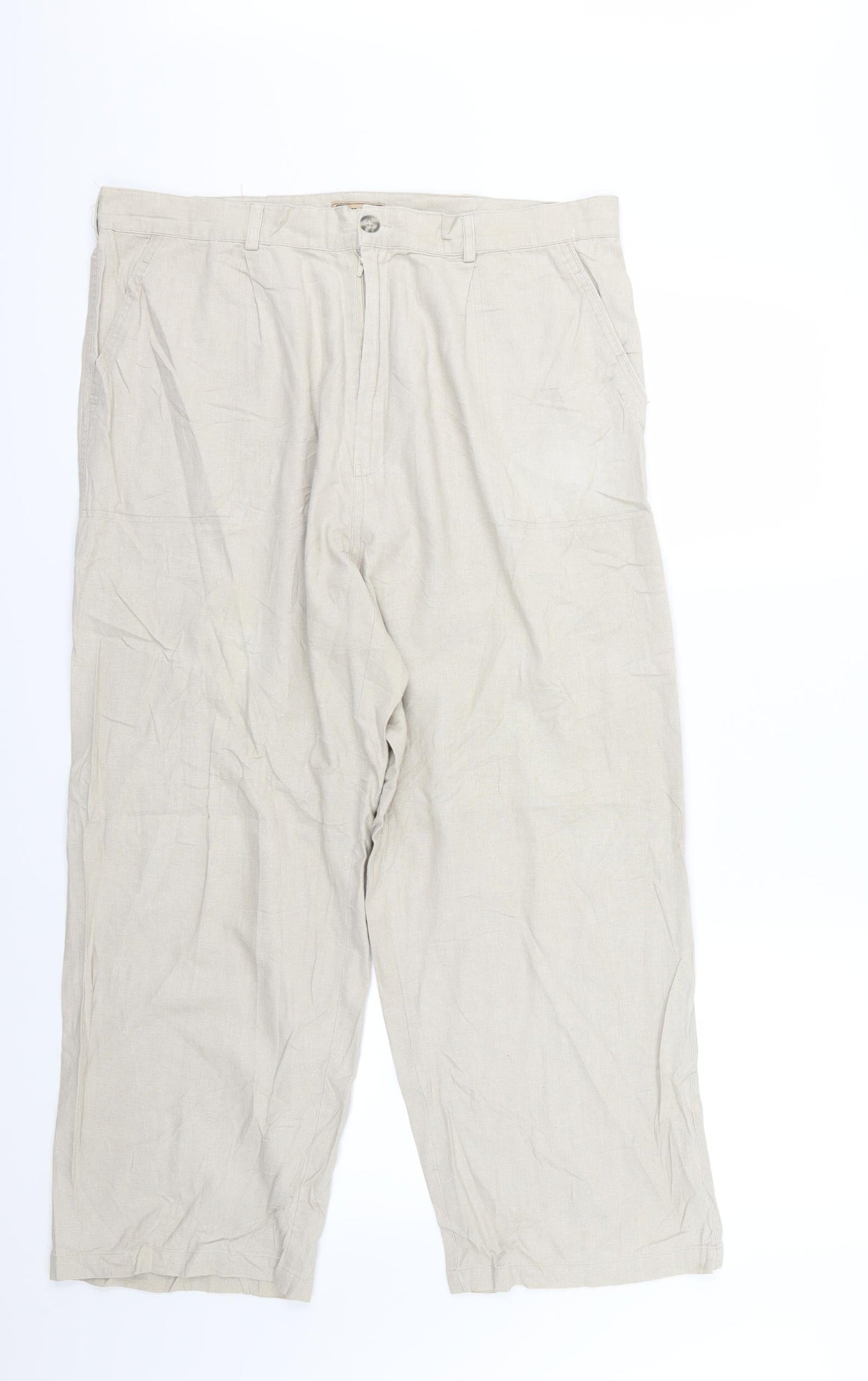 Tonger Womens Beige   Trousers  Size 36 L27 in