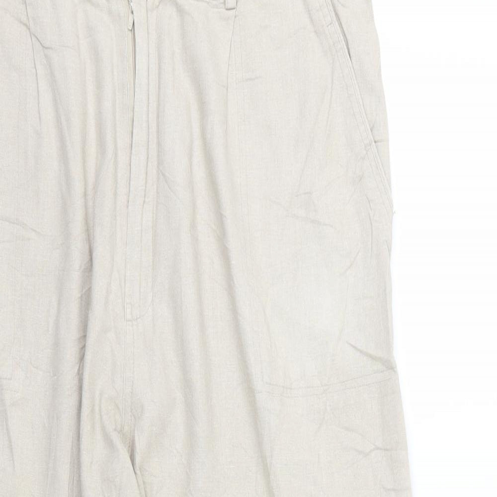 Tonger Womens Beige   Trousers  Size 36 L27 in