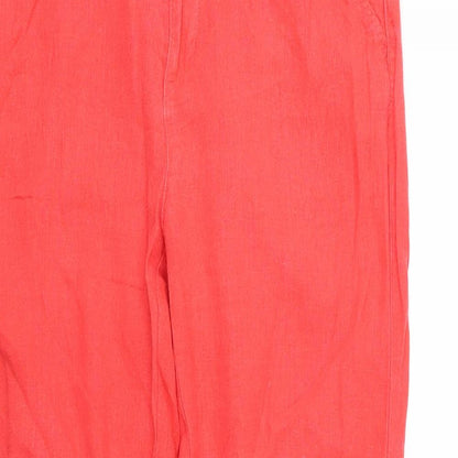 Womens UK Size 10 Peacocks Regular Fit  Red Trousers