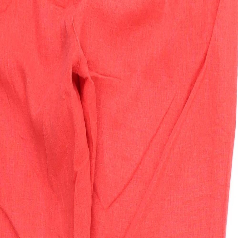 Womens UK Size 10 Peacocks Regular Fit  Red Trousers