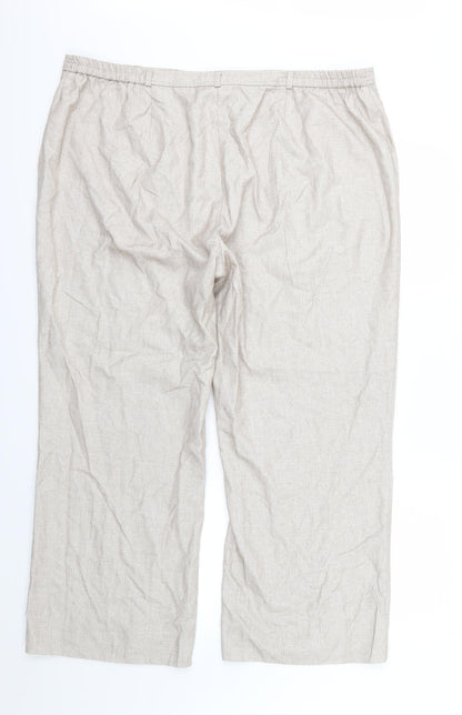 Debenhams Womens Beige   Trousers  Size 22 L27 in