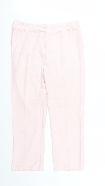 Womens UK Size 36 Marks and Spencer Regular Fit  Pink Trousers
