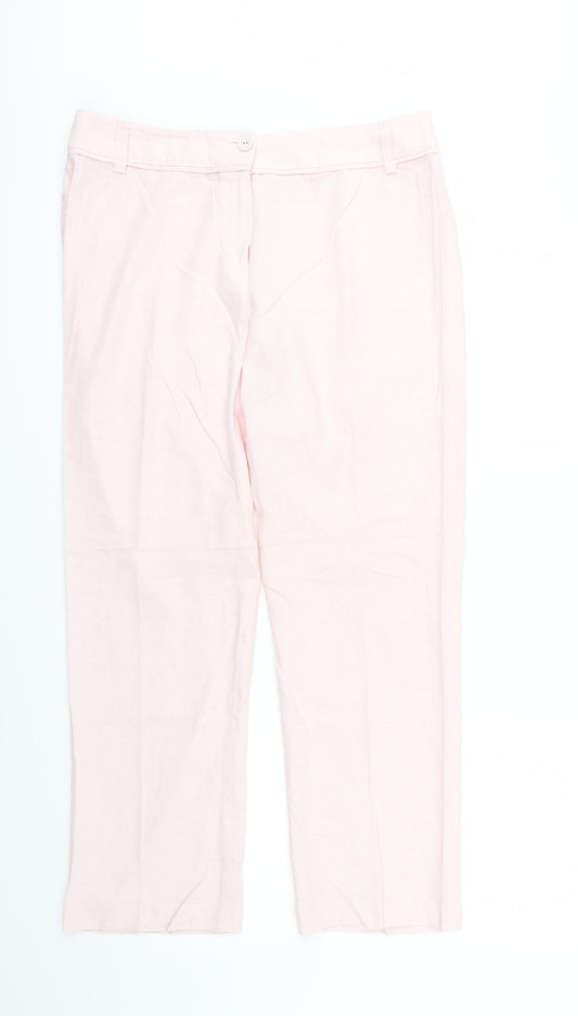 Womens UK Size 36 Marks and Spencer Regular Fit  Pink Trousers