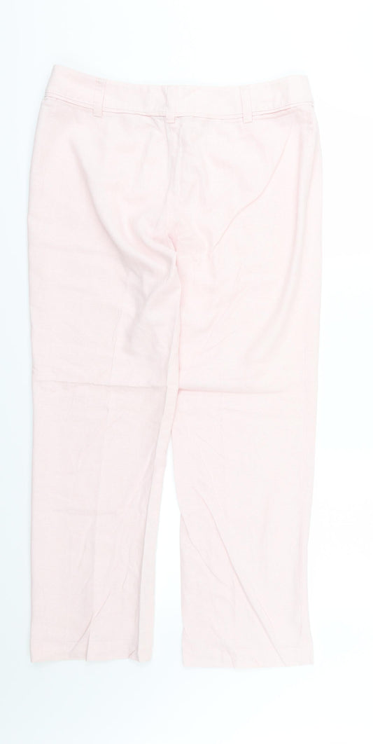 Womens UK Size 36 Marks and Spencer Regular Fit  Pink Trousers