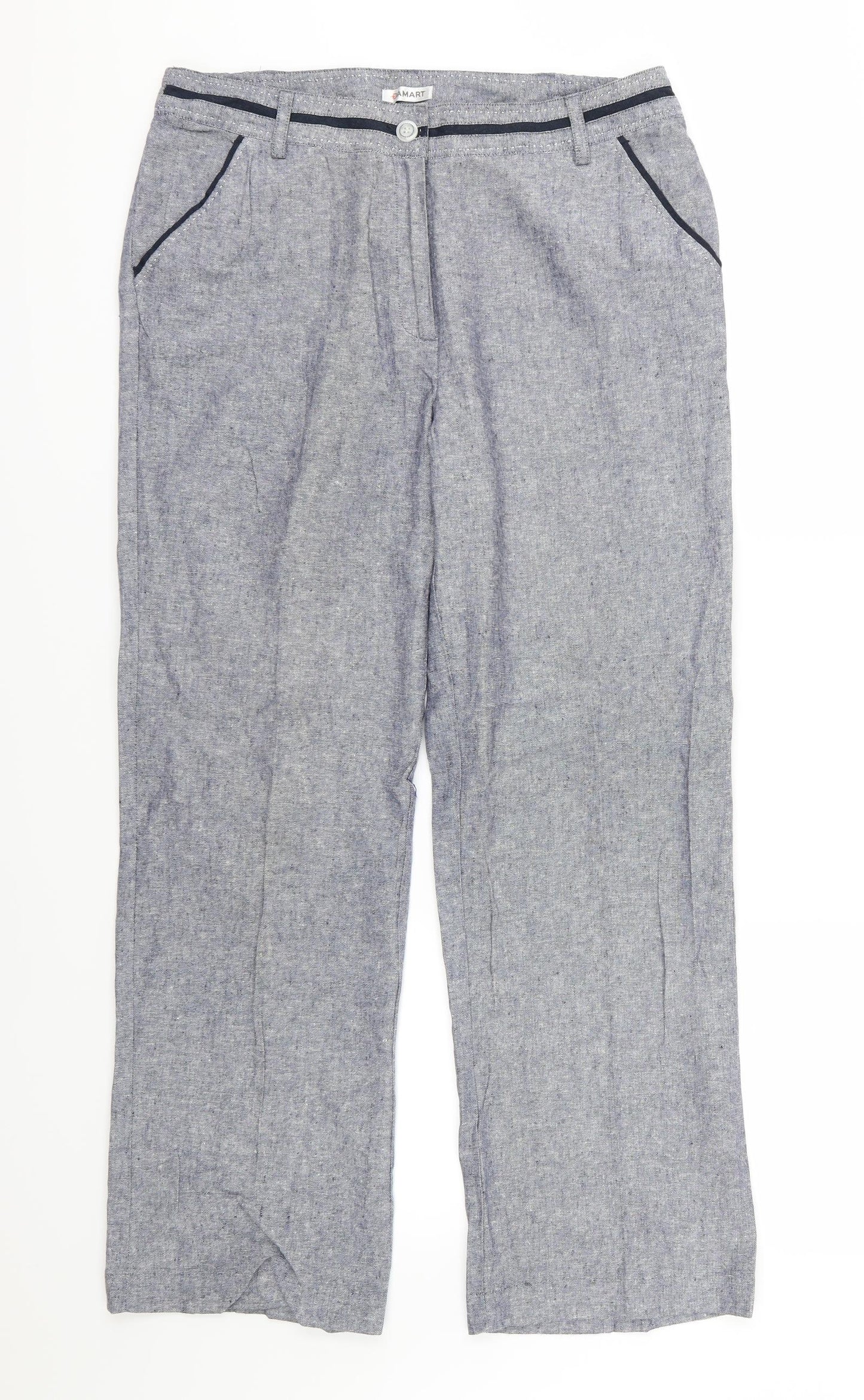 Womens UK Size 14 Damart Regular Fit  Blue Trousers