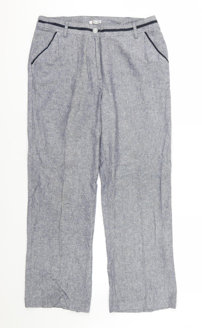 Womens UK Size 14 Damart Regular Fit  Blue Trousers
