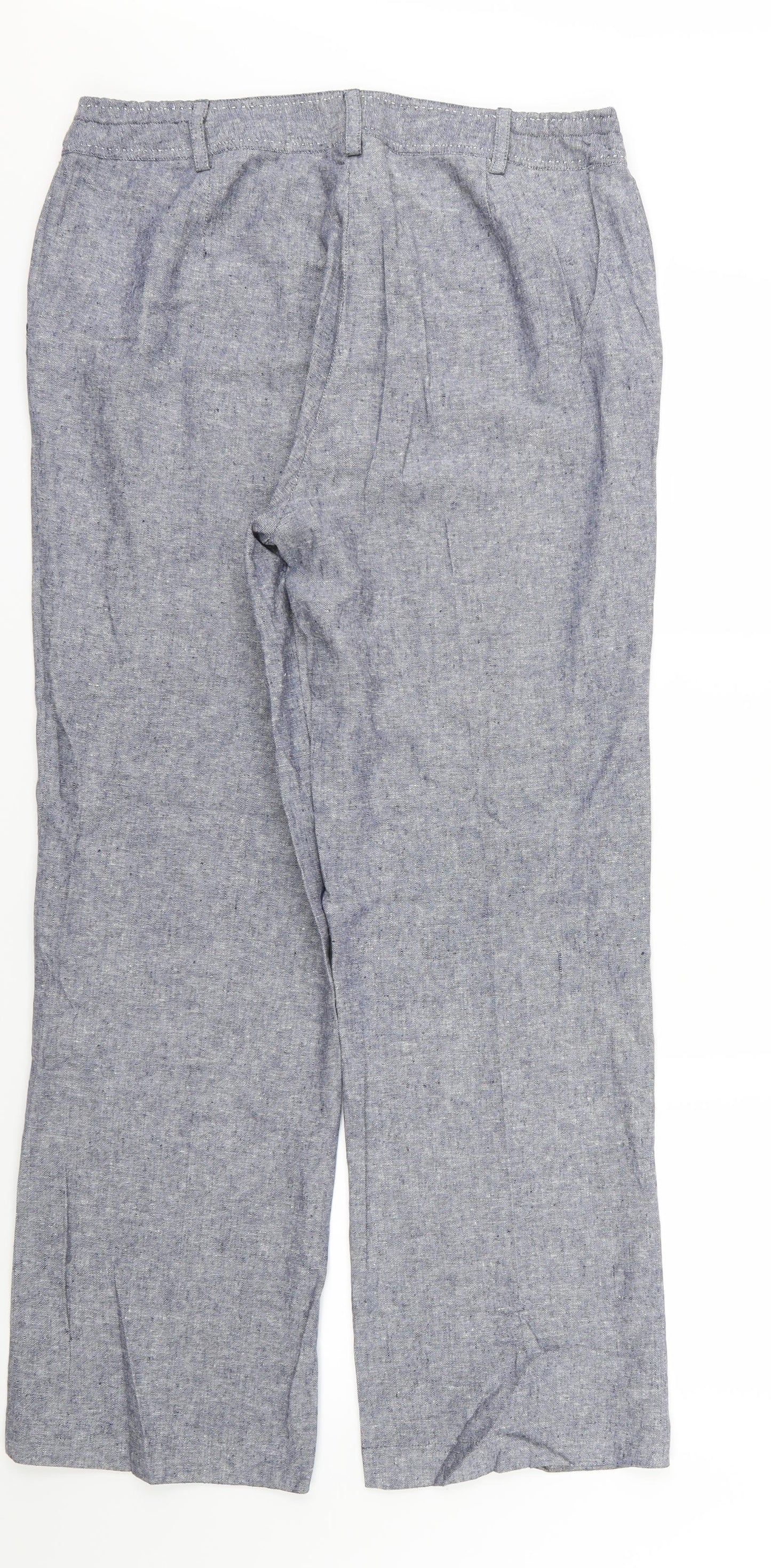 Womens UK Size 14 Damart Regular Fit  Blue Trousers