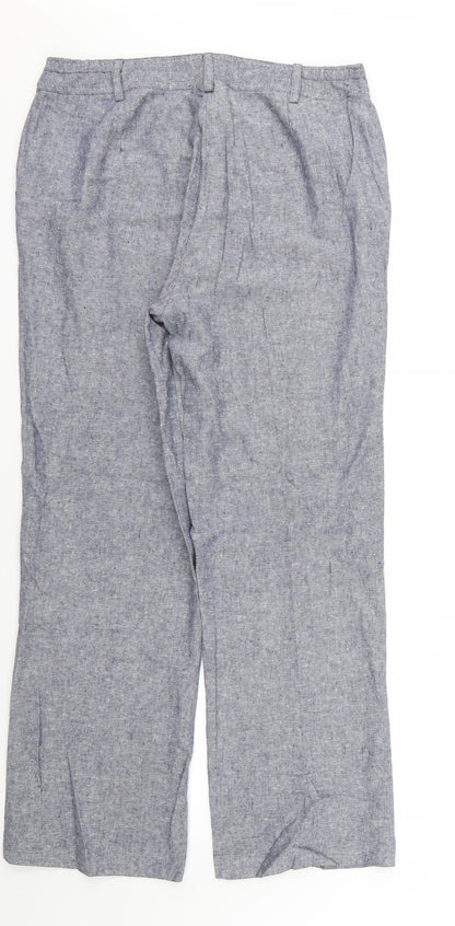 Womens UK Size 14 Damart Regular Fit  Blue Trousers