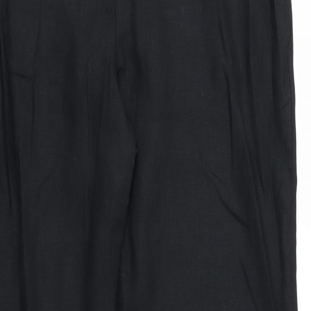 Womens UK Size 32 Preworn Regular Fit  Black Trousers