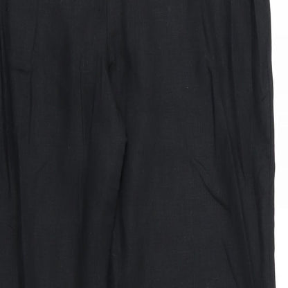Womens UK Size 32 Preworn Regular Fit  Black Trousers