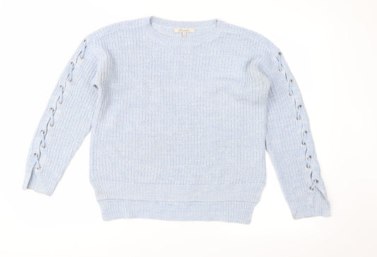 Peacocks Womens Blue  Knit Pullover Jumper Size S