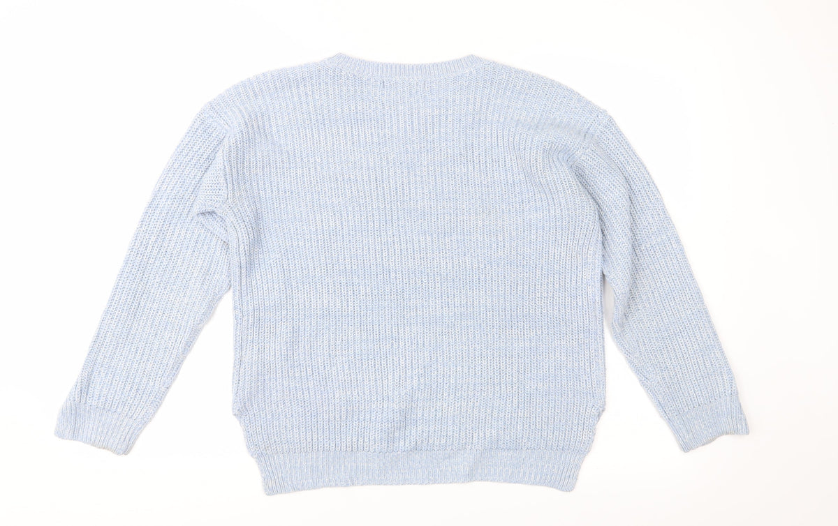 Peacocks Womens Blue  Knit Pullover Jumper Size S