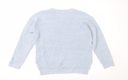 Peacocks Womens Blue  Knit Pullover Jumper Size S