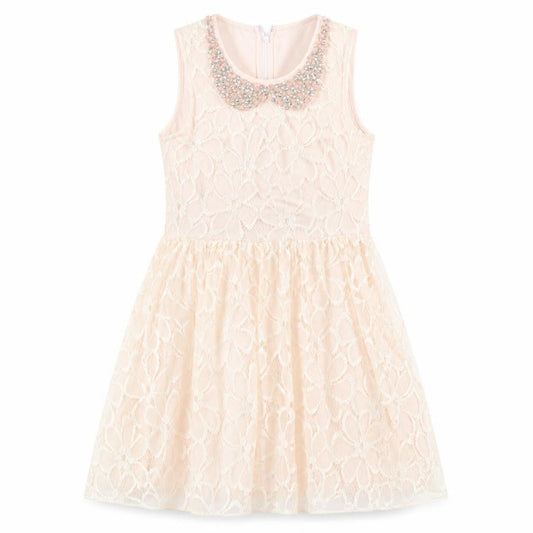 Parisian Collection Womens Pink  Lace Fit & Flare  Size 12