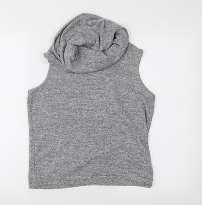 Womens UK Size M Preworn Grey Basic Tank
