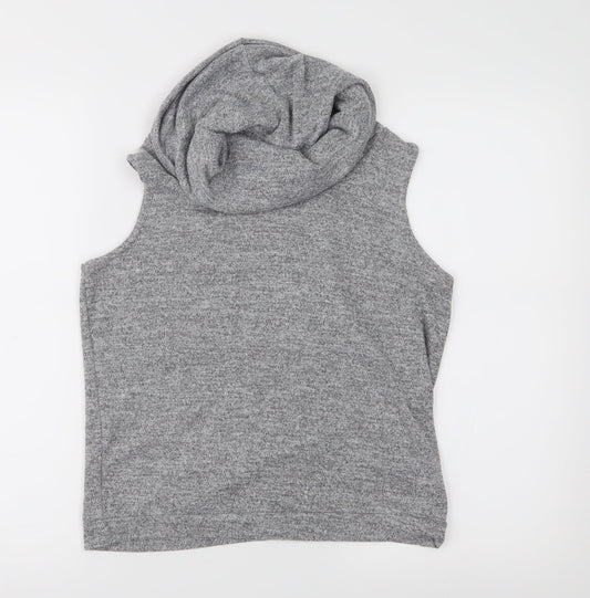 Womens UK Size M Preworn Grey Basic Tank