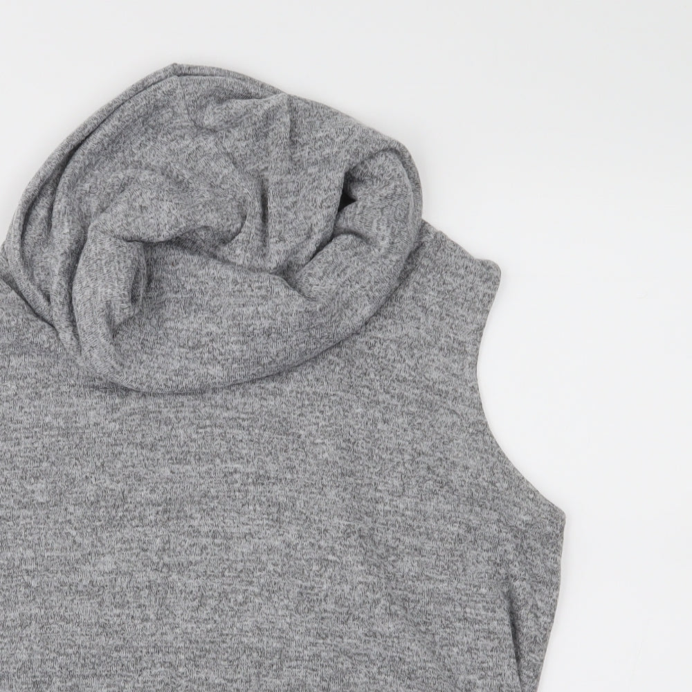Womens UK Size M Preworn Grey Basic Tank