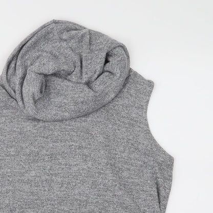 Womens UK Size M Preworn Grey Basic Tank