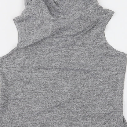 Womens UK Size M Preworn Grey Basic Tank