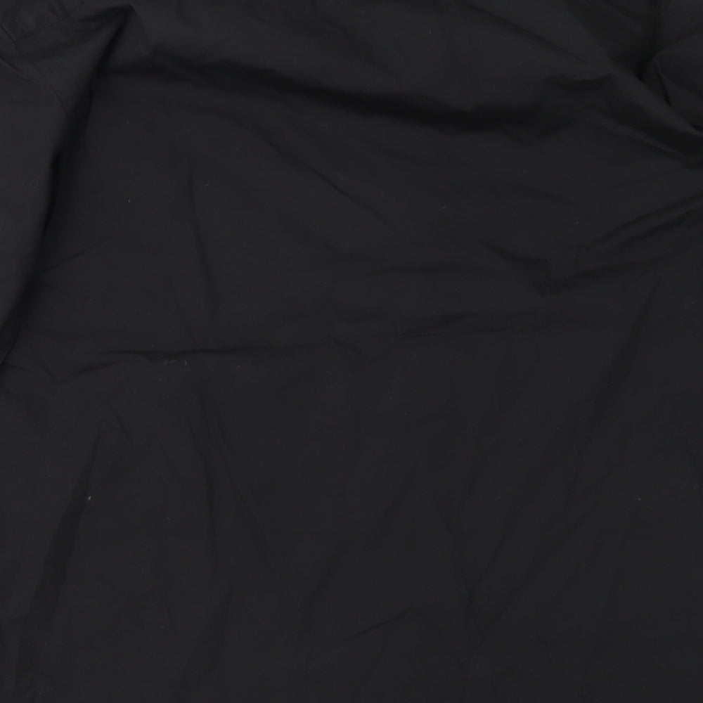 Mens UK Size 16.5 Dunnes Stores Black  Button-Up Long Sleeve Casual Shirt