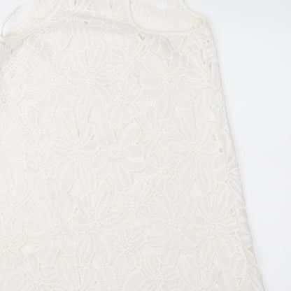 Atmosphere Womens Ivory  Lace Shift  Size M
