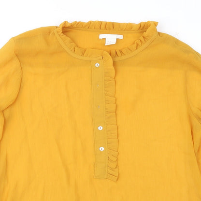 Womens UK Size 10 H&M Orange Basic Blouse