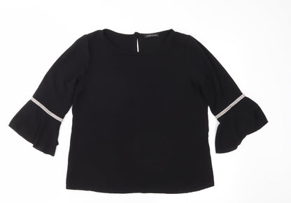 Made in Italy Womens Black   Basic Blouse Size M